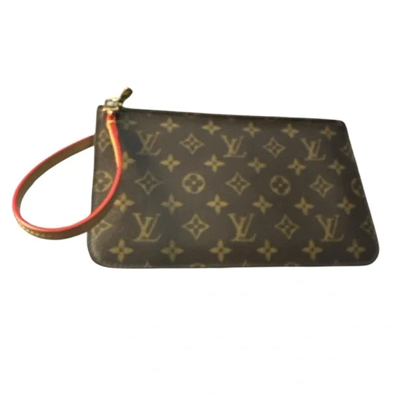 Louis Vuitton Brown Monogram Neverfull Pouch Wristlet - Picture 5 of 14